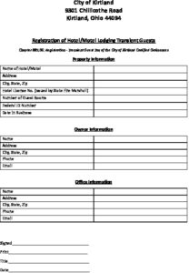 Icon of Hotel-Motel Registration Form
