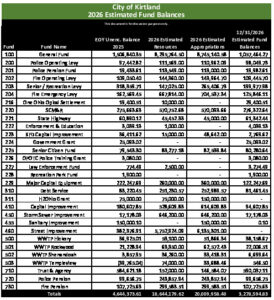 Icon of 2026 Estimated Fund Balances