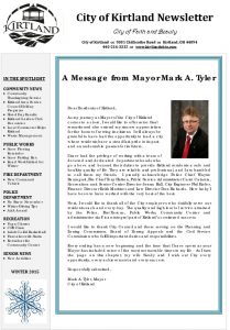 Icon of 2015 Winter Newsletter