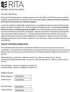Icon of RITA - Impact Calculation Explanation- Kirtland 2020