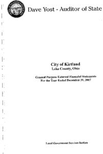 Icon of 2017 Audited Financials City Of Kirtland