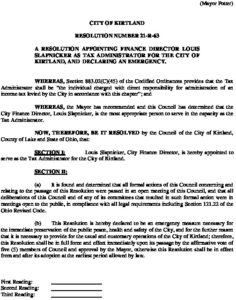 Icon of 21-R-63 Finance Director Appt  To Tax Administrator