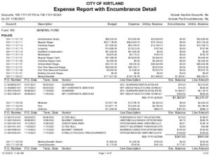 Icon of 11-30-2021 Expense Report With Encumbrance Detail