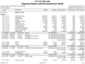 Icon of 1-31-2022 Expense Report With Encumbrance Detail