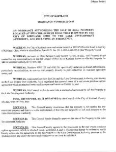 Icon of 22-O-49 Sale Of 306 Property To Lake Dev  Auth.