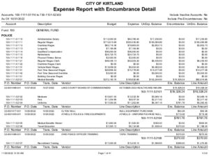 Icon of 10-31-2022 Expense Report With Encumbrance Detail