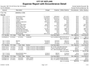 Icon of 4-30-2023 Expense Report With Encumbrance Detail