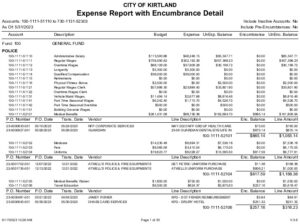 Icon of 5-31-2023 Expense Report With Encumbrance Detail