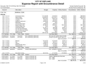 Icon of 8-31-2023 Expense Report With Encumbrance Detail