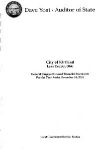 Icon of 2016 Audited Financials City Of Kirtland