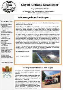 Icon of 2018 Fall & Winter Newsletter