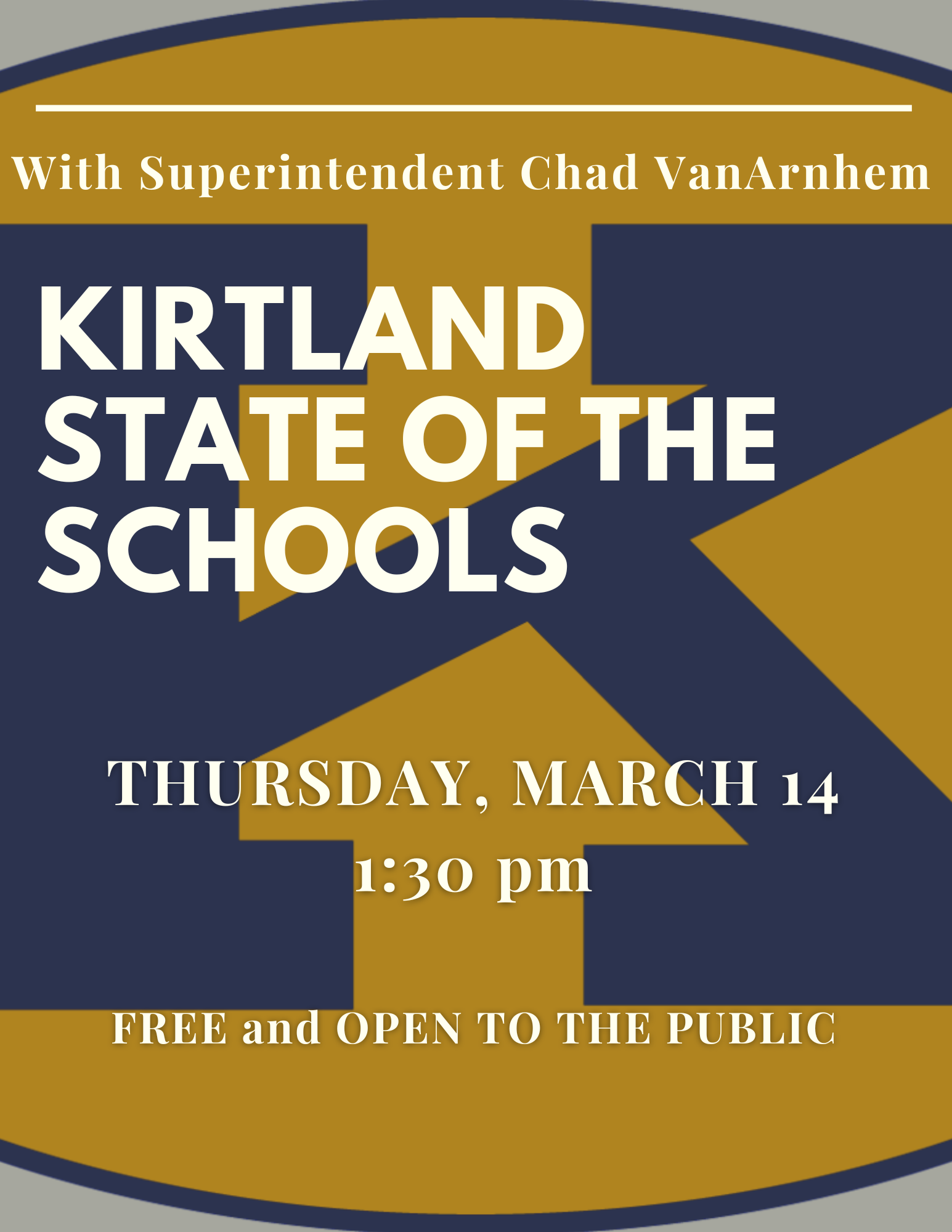 State of the Schools - Thursday. March 14 - City of Kirtland, OH